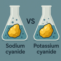 سدیم سیانید یا پتاسیم سیانید؟ انتخاب درست در استخراج طلا!